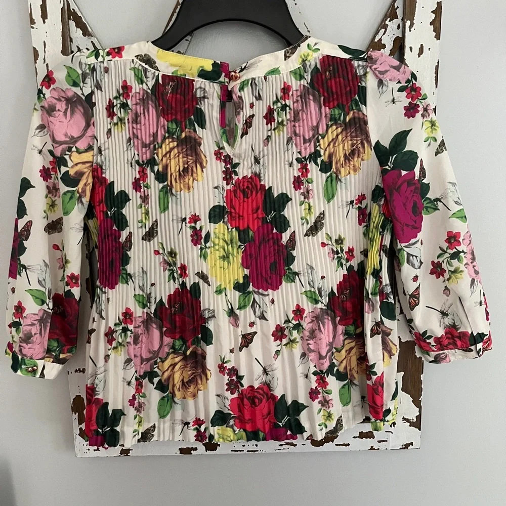 Baker by Ted Baker Girls‎ Floral Pleated Blouse Size 8